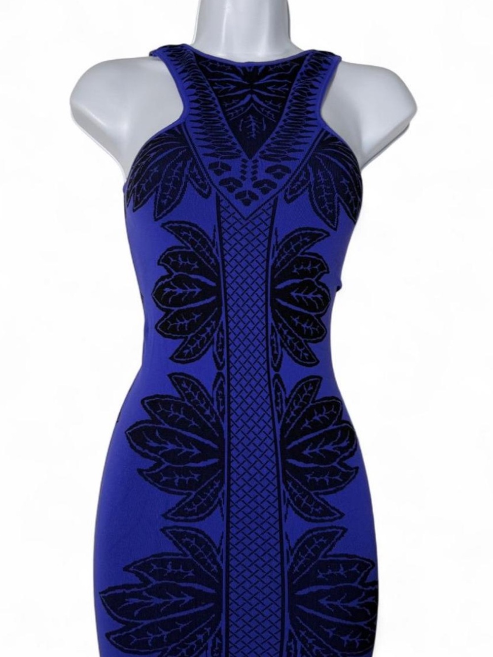 Free People Purple Mini Dress with Black Botanical Motif